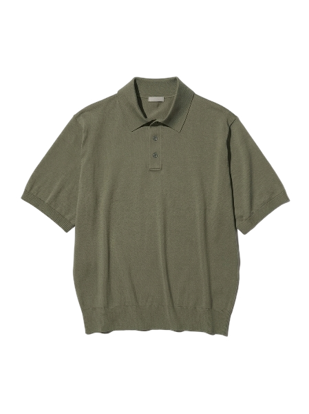 Olive knit polo